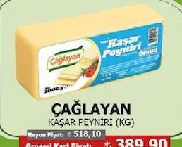 Çağlayan Kaşar Peyniri (Kg)