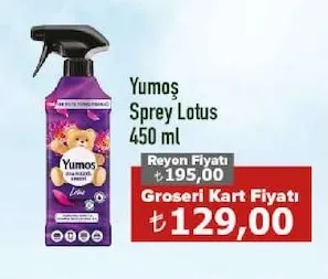 Yumoş Sprey Lotus 450 Ml