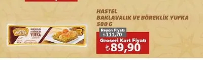 Hastel Baklavalık Ve Böreklik Yufka 500 G