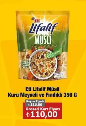 Eti Lifalif Müslü Kuru Meyveli Ve Fındıklı 350 G