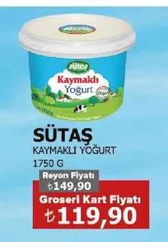 Sütaş Kaymaklı Yoğurt 1750 G