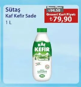 Sütaş Kaf Kefir Sade 1 L