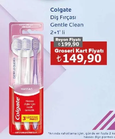 Colgate Diş Fırçası Gentle Clean 2+1'Li
