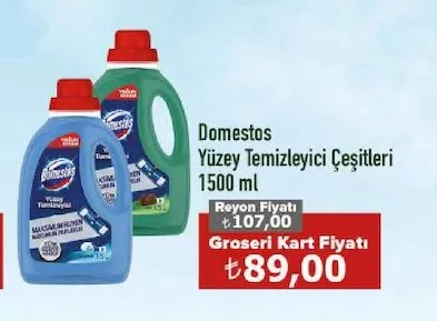 Domestos Yüzey Temizleyici Çeşitleri 1500 Ml