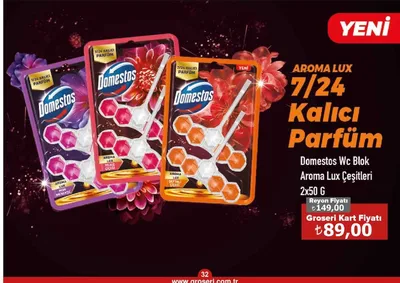 Aroma Lux 7/24 Kalıcı Parfüm Domestos Wc Blok Aroma Lux Çeşitleri 2X50 G