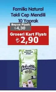 Familia Natural Tekli Cep Mendili 10 Yaprak