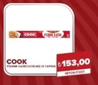 Cook Pişirme Kağıdı Kesilmiş 16 Yaprak
