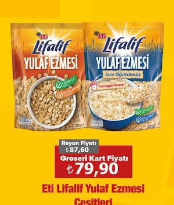Eti Lifalif Yulaf Ezmesi Çeşitleri