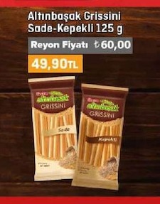 Altınbaşak Grissini Sade-Kepekli 125 G