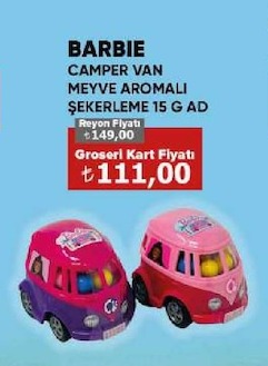 Barbie Camper Van Meyve Aromalı Şekerleme 15 G Ad