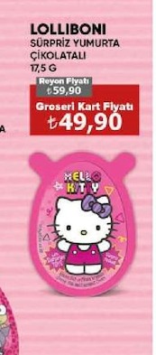 Lolliboni Sürpriz Yumurta Çikolatali 17,5 G