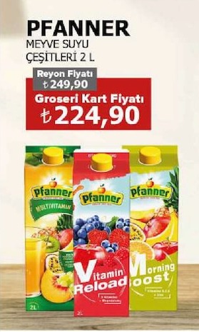 Pfanner Meyve Suyu Çeşitleri 2 L