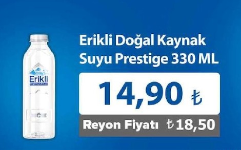 Erikli Doğal Kaynak Suyu Prestige 330 Ml