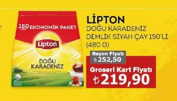 Lipton Doğu Karadeniz Demlik Siyah Çay 150'Li (480 G)