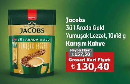 Jacobs 3Ü 1 Arada Gold Yumuşak Lezzet, 10X18 G Karışım Kahve