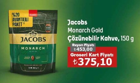 Jacobs Monarch Gold Çözünebilir Kahve, 150 G