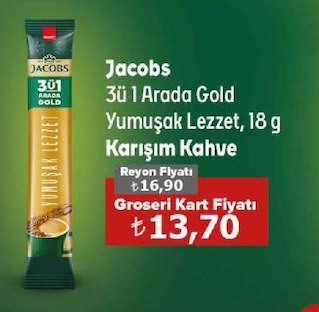 Jacobs 3Ü 1 Arada Gold Yumuşak Lezzet, 18 G