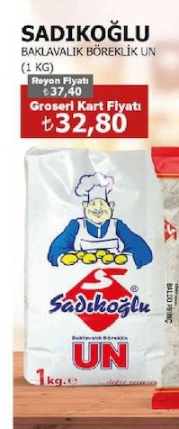 Sadikoğlu Baklavalık Böreklik Un 1 Kg