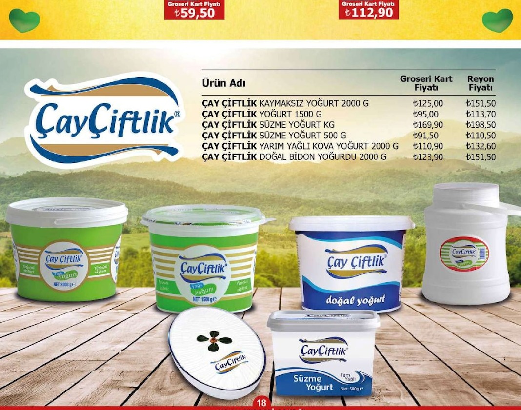 Çay Çiftlik Kaymaksız Yoğurt 2000 G