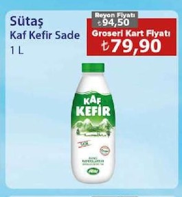 Sütaş Kaf Kefir Sade 1 L