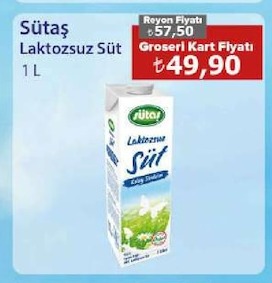 Sütaş Laktozsuz Süt 1 L