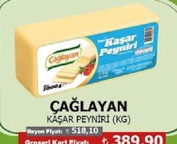 Çağlayan Kaşar Peyniri (Kg)