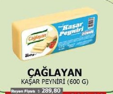 Çağlayan Kaşar Peyniri (600 G)