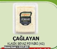 Çağlayan Klasik Beyaz Peyniri (Kg)