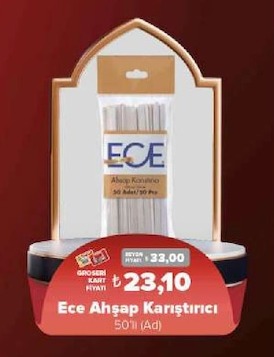 Ece Ahşap Karıştırıcı 50'Li (Ad)