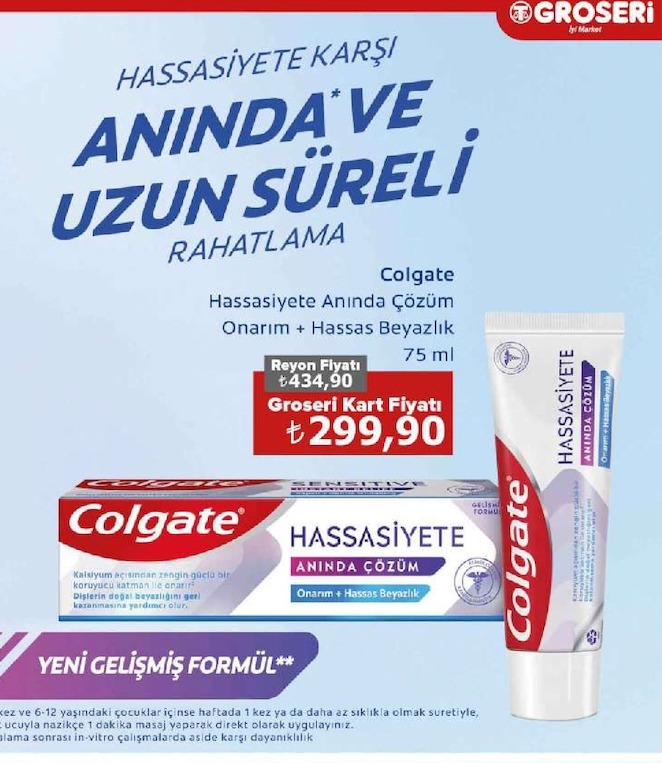 Colgate Hassasiyete Anında Çözüm Onarım + Hassas Beyazlık 75 Ml