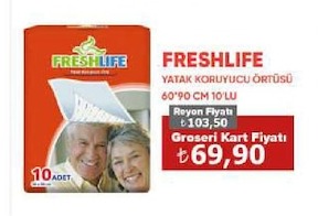 Freshlife Yatak Koruyucu Örtüsü 60*90 Cm 10'Lu