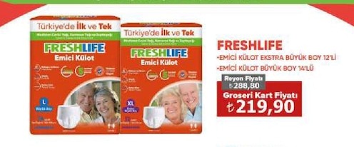 Freshlife Emici Külot Ekstra Büyük Boy 12'Li