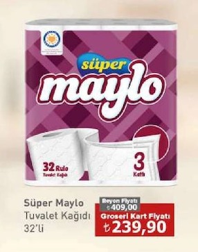Süper Maylo Tuvalet Kağıdı 32'Li