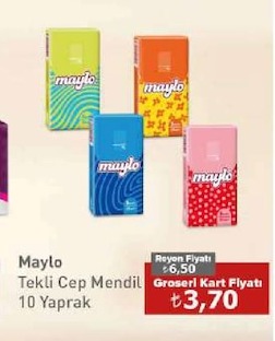 Maylo Tekli Cep Mendil 10 Yaprak