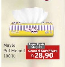 Maylo Puf Mendil 100'Lü