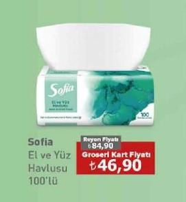 Sofia El Ve Yüz Havlusu 100'Lü