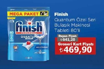 Finish Quantum Özel Seri Bulaşık Makinesi Tableti 80'Li
