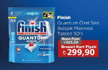 Finish Quantum Özel Seri Bulaşık Makinesi Tableti 50'Li