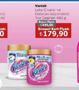 Vanish Leke Çıkarıcı Ve Deterjan Güçlendirici Toz Çeşitleri 480 G