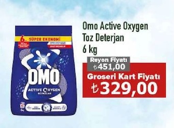 Omo Active Oxygen Toz Deterjan 6 Kg