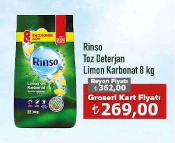 Rinso Toz Deterjan Limon Karbonat 8 Kg
