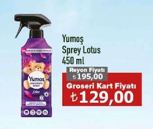 Yumoş Sprey Lotus 450 Ml