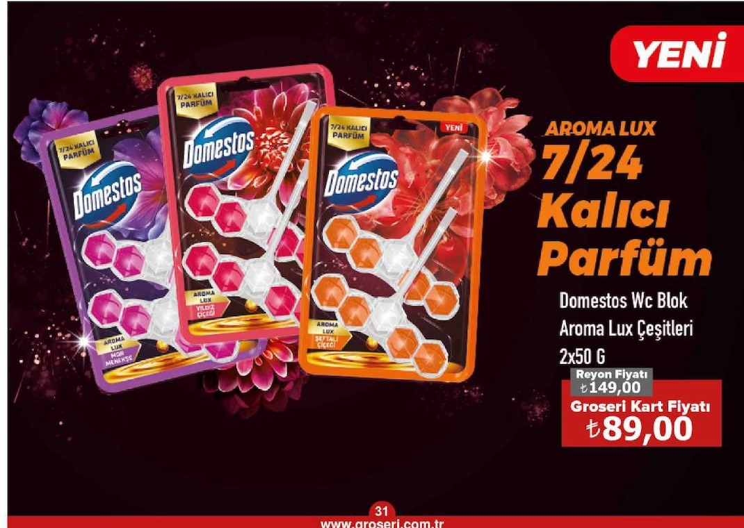 Domestos Wc Blok Aroma Lux Çeşitleri 2X50 G