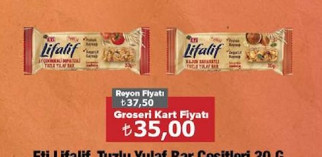 Eti Lifalif Tuzlu Yulaf Bar Çeşitleri 30G