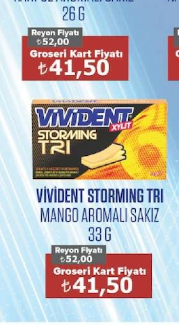 Vivident Storming Tri Mango Aromalı Sakız 33 G