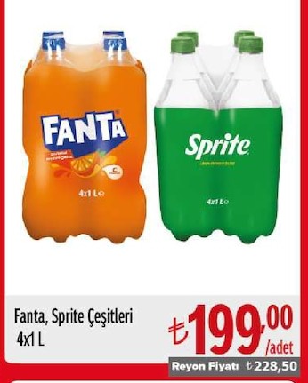 Fanta Portakal Aromalı Gazlı İçecek 4X1 Lt
