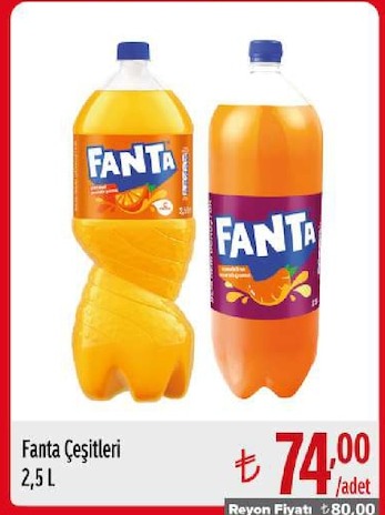 Fanta Çeşitleri 2.5 Lt