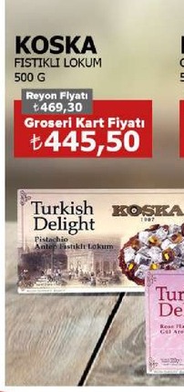 Koska Fıstıklı Lokum 500 G