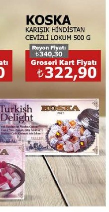 Koska Karışık Hindistan Cevizli Lokum 500 G