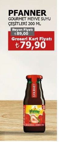 Pfanner Gourmet Meyve Suyu Çeşitleri 200 Ml